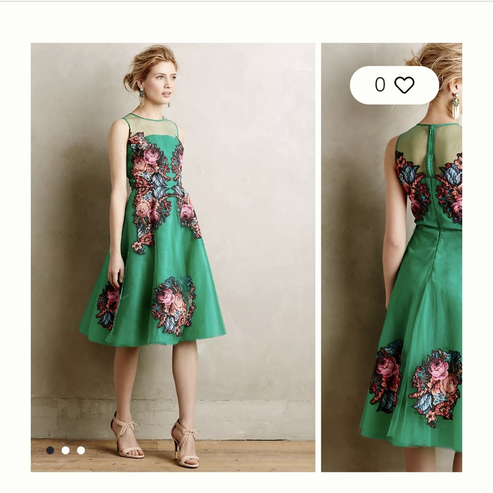 Anthropologie Coral Tree Dress, Size 6